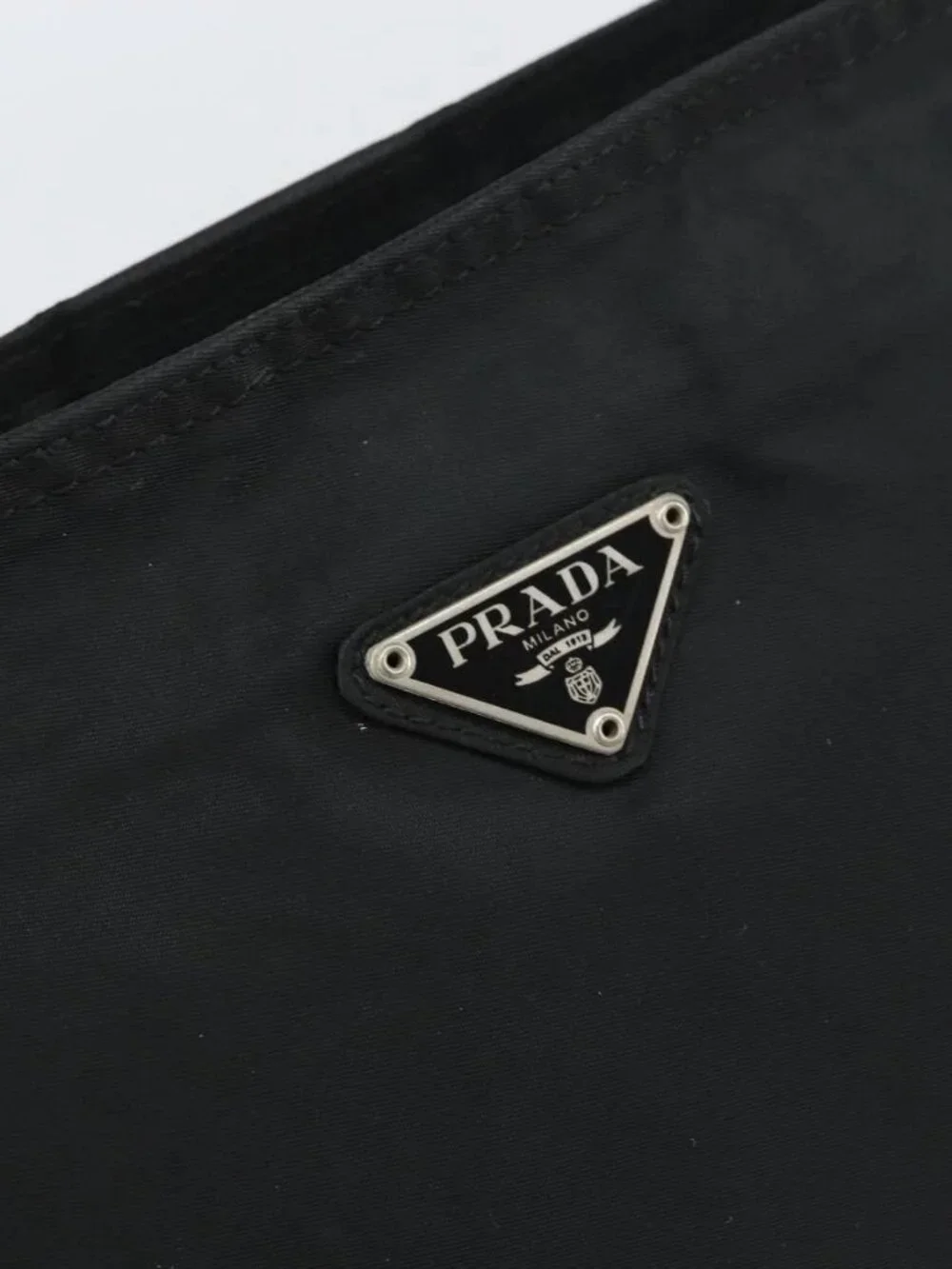 PRADA Shoulder Bag Nylon Black Silver Auth 160714 - Picture 14 of 16